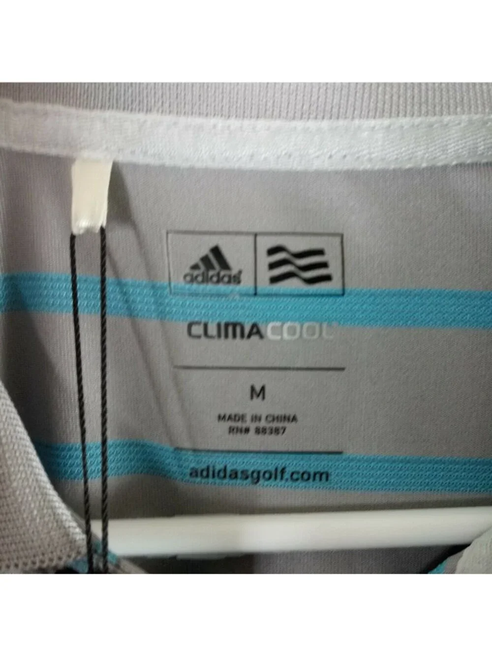 Adidas ClimaCool CoolMax Striped Polo Shirt Mens M NEW Gray Golf Gorpcore Dad